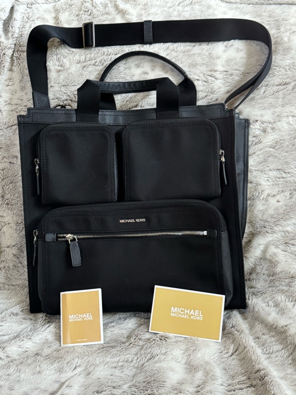 Michael Kors Black Men’s Kent Nylon Tote Bag
